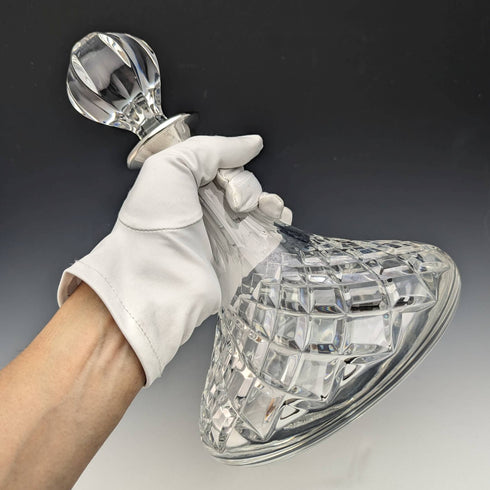 Made in England Cut glass Sterling silver decoration Ships decanter MAPPIN and WEBB